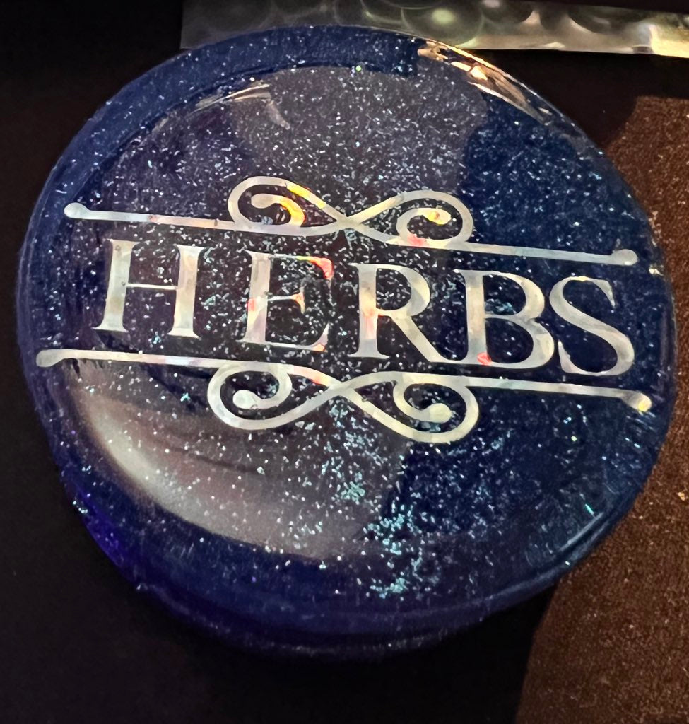 Custom Glitter Resin Herb Grinder